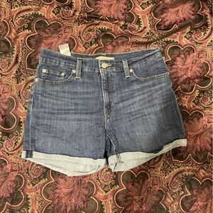 Levi's Dark Blue Denim Shorts for Women